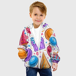 Куртка с капюшоном детская Вечеринка, цвет: 3D-белый — фото 2