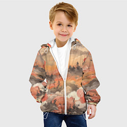 Куртка с капюшоном детская Japen pattern, цвет: 3D-белый — фото 2