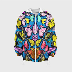 Детская куртка Зеркальный паттерн из бабочек - мода