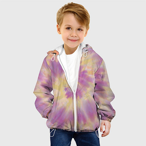 Детская куртка Tie-Dye дизайн / 3D-Белый – фото 4