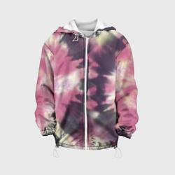 Куртка с капюшоном детская Tie-Dye дизайн, цвет: 3D-белый