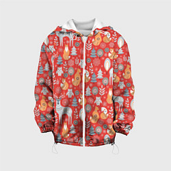 Детская куртка Ноговодние животные и птицы в скандинавском стиле