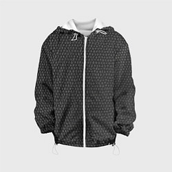 Куртка с капюшоном детская Кожаная текстура, цвет: 3D-белый