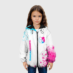 Куртка с капюшоном детская Danganronpa neon gradient style: надпись, символ, цвет: 3D-черный — фото 2