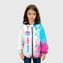 Куртка с капюшоном детская Brawl Stars neon gradient style: по-вертикали, цвет: 3D-черный — фото 2