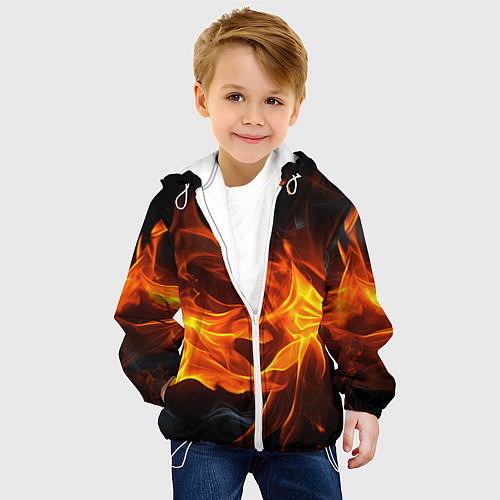 Детская куртка Пламя костра / 3D-Белый – фото 4