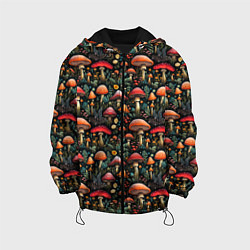 Детская куртка Сказочные грибы мухоморы паттерн