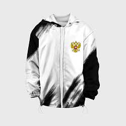 Детская куртка Russia sport черно белый