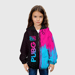Куртка с капюшоном детская PUBG - neon gradient: по-вертикали, цвет: 3D-черный — фото 2