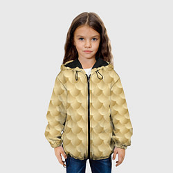 Куртка с капюшоном детская Золотая чешуя, цвет: 3D-черный — фото 2