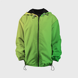 Детская куртка Градиент - зеленый лайм