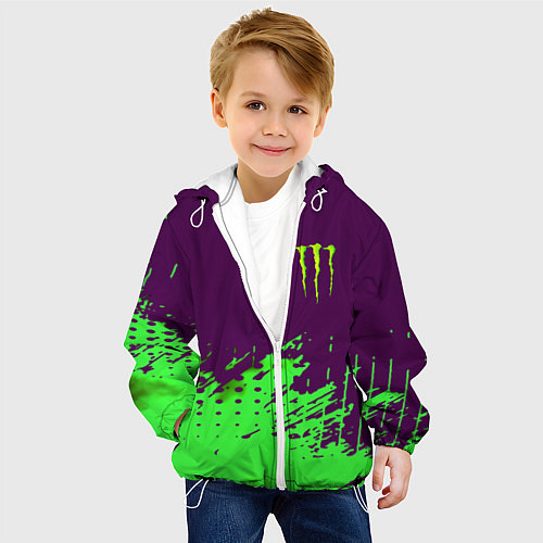 Детская куртка Monster energy taurin / 3D-Белый – фото 4