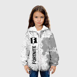 Куртка с капюшоном детская Fortnite glitch на светлом фоне: по-вертикали, цвет: 3D-белый — фото 2