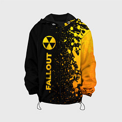 Куртка с капюшоном детская Fallout - gold gradient: по-вертикали, цвет: 3D-черный
