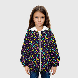 Куртка с капюшоном детская Неоновая ведьмочка, цвет: 3D-белый — фото 2