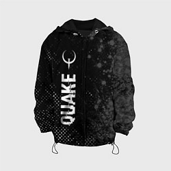 Куртка с капюшоном детская Quake glitch на темном фоне: по-вертикали, цвет: 3D-черный