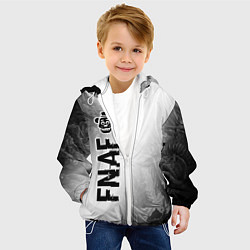 Куртка с капюшоном детская FNAF glitch на светлом фоне по-вертикали, цвет: 3D-белый — фото 2