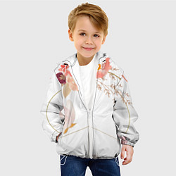Куртка с капюшоном детская Make love - not war, цвет: 3D-белый — фото 2