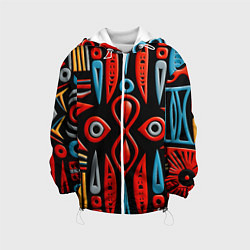 Детская куртка Красно-синий узор в африканском стиле