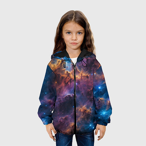 Детская куртка Космическая туманность / 3D-Черный – фото 3