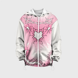 Куртка с капюшоном детская Сердце сколопендры, цвет: 3D-белый