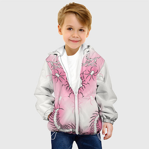 Детская куртка Сердце сколопендры / 3D-Белый – фото 4