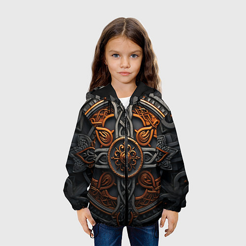 Детская куртка Орнамент в викингском стиле / 3D-Черный – фото 3