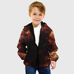 Куртка с капюшоном детская Взрыв нейронной звезды в космосе, цвет: 3D-черный — фото 2