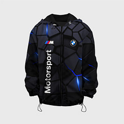 Куртка с капюшоном детская BMW Motorsport - плиты с эффектом свечения, цвет: 3D-черный