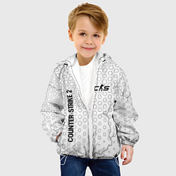Куртка с капюшоном детская Counter-Strike 2 glitch на светлом фоне вертикальн, цвет: 3D-белый — фото 2