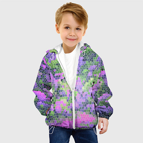 Детская куртка Разноцветный витраж / 3D-Белый – фото 4
