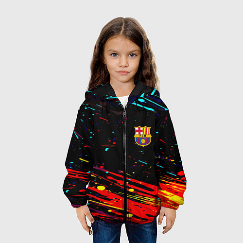 Детская куртка Barcelona краски / 3D-Черный – фото 3