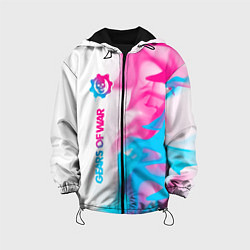 Детская куртка Gears of War neon gradient style по-вертикали