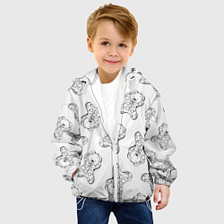 Куртка с капюшоном детская Сончас у медвежат - раскраска, цвет: 3D-белый — фото 2