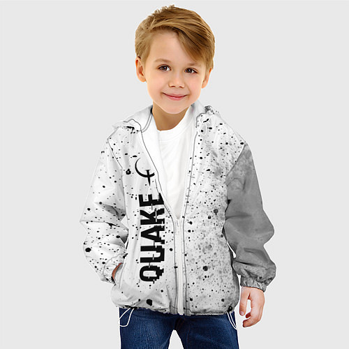 Детская куртка Quake glitch на светлом фоне по-вертикали / 3D-Белый – фото 4