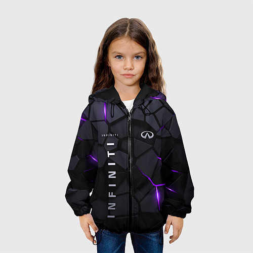 Детская куртка Infiniti - плиты с эффектом свечения / 3D-Черный – фото 3