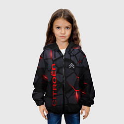 Куртка с капюшоном детская Citroen - плиты с эффектом свечения, цвет: 3D-черный — фото 2
