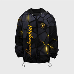 Куртка с капюшоном детская Lamborghini - плиты с эффектом свечения, цвет: 3D-черный