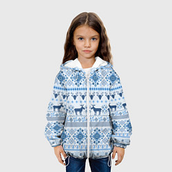 Куртка с капюшоном детская Blue sweater with reindeer, цвет: 3D-белый — фото 2