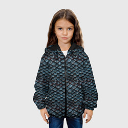 Куртка с капюшоном детская Dragon scale pattern, цвет: 3D-черный — фото 2
