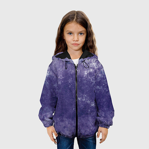 Детская куртка Абстракция - violet color background / 3D-Черный – фото 3