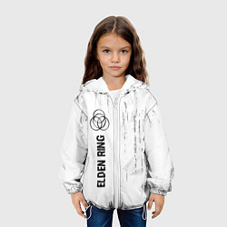Куртка с капюшоном детская Elden Ring glitch на светлом фоне по-вертикали, цвет: 3D-белый — фото 2