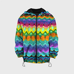 Детская куртка Разноцветные волнистые узоры
