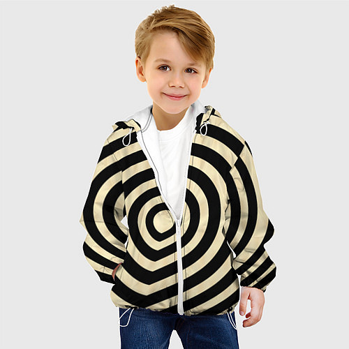 Детская куртка Графические завитки / 3D-Белый – фото 4