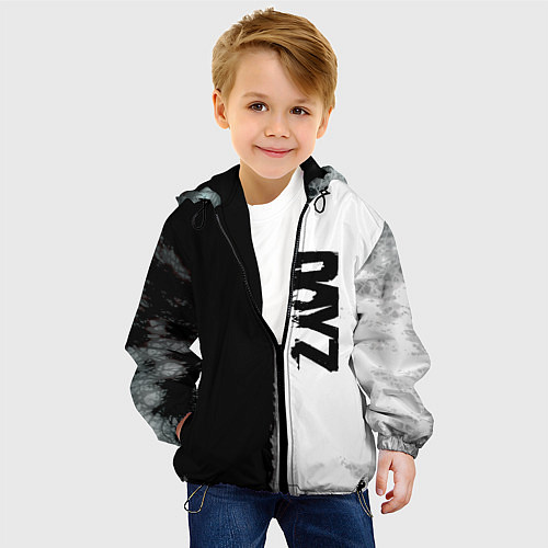 Детская куртка Dayz черно белый ужас / 3D-Черный – фото 4