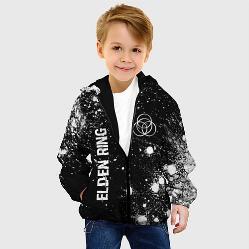 Детская куртка Elden Ring glitch на темном фоне вертикально / 3D-Черный – фото 4
