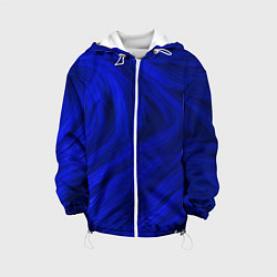 Куртка с капюшоном детская Текстура синей шерсти, цвет: 3D-белый