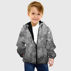 Куртка с капюшоном детская Абстракция - grey sky, цвет: 3D-черный — фото 2