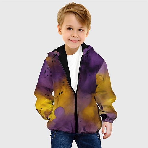 Детская куртка Акварелика / 3D-Черный – фото 4
