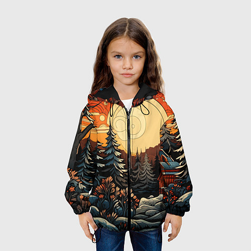 Детская куртка Волшебная роспись / 3D-Черный – фото 3